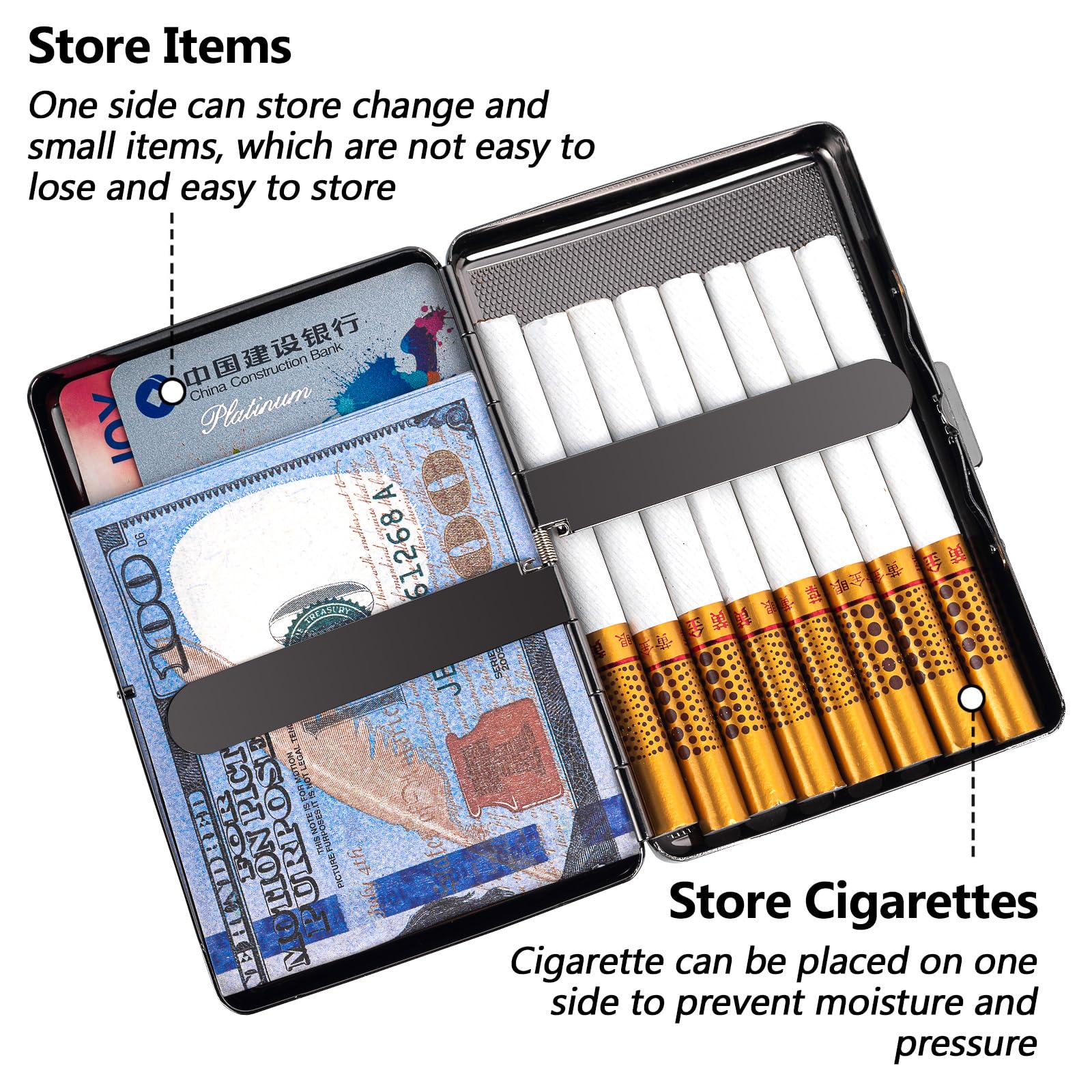 elegant cigarette and Beautiful Metal Case for Men and Women The Cigarette Holders Peak and Fall Elegant, Fashionable, and Minimalist Metal