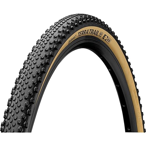 Continental Terra Trail - Black/Cream - Tubeless Gravel Bike Tire | Fast Rolling with Confident Cornering Control - E25 Ebike Rated -
