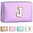 TOPEAST Birthday Gifts for Girls, Travel Makeup Bag Chenille Letter Pouch Cosmetic Bag, Makeup Travel Organizer, Monogrammed Bridesmaid Gifts for Women, Cute Stuff for Girls (Purple J)