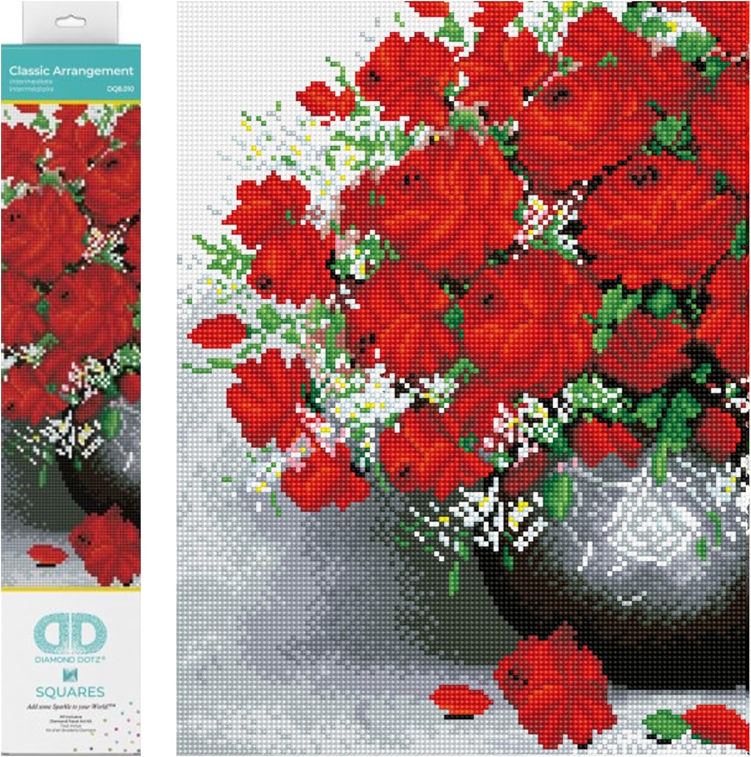 DIAMOND DOTZ Classic Arrangement Flowers Diamond Painting Kits for Adults - Diamond Art Kits a Relaxing Creative Craft Kit with Dotz Gems 16.1"x12.2"