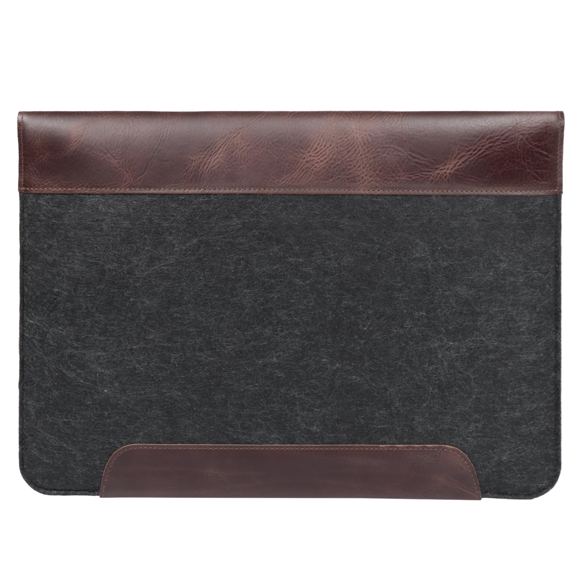MegaGear Housse en Cuir Véritable et Polaire Compatible avec MacBook Pro 16/14 (M5, M4, M3, M2, M1) & MacBook Pro 15 & MacBook Air 13.6, 13 (M5, M3, M2, M1) 2020-2026