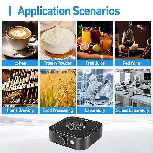 Miniatura 7 de Agitador magnético de 3000 rpm con luz LED, placa de agitación magnética con 2 barras de agitación, mini agitador magnético, capacidad máxima de