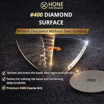 #400 Diamond Disc for HONE Knife Sharpener, Premium Intermediate Coarse Grit, Mono-Crystalline Electroplated Rolling Knife Sharpener Disc to Regularize Knives Edge