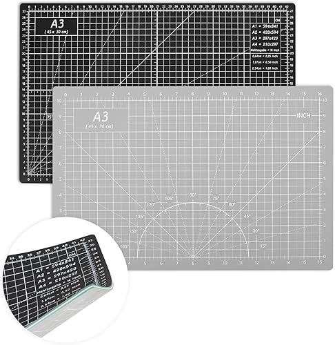 Alfombrilla de corte autocurable de 12 x 18 pulgadas, alfombrilla giratoria profesional de doble cara, duradera, antideslizante, para álbumes de