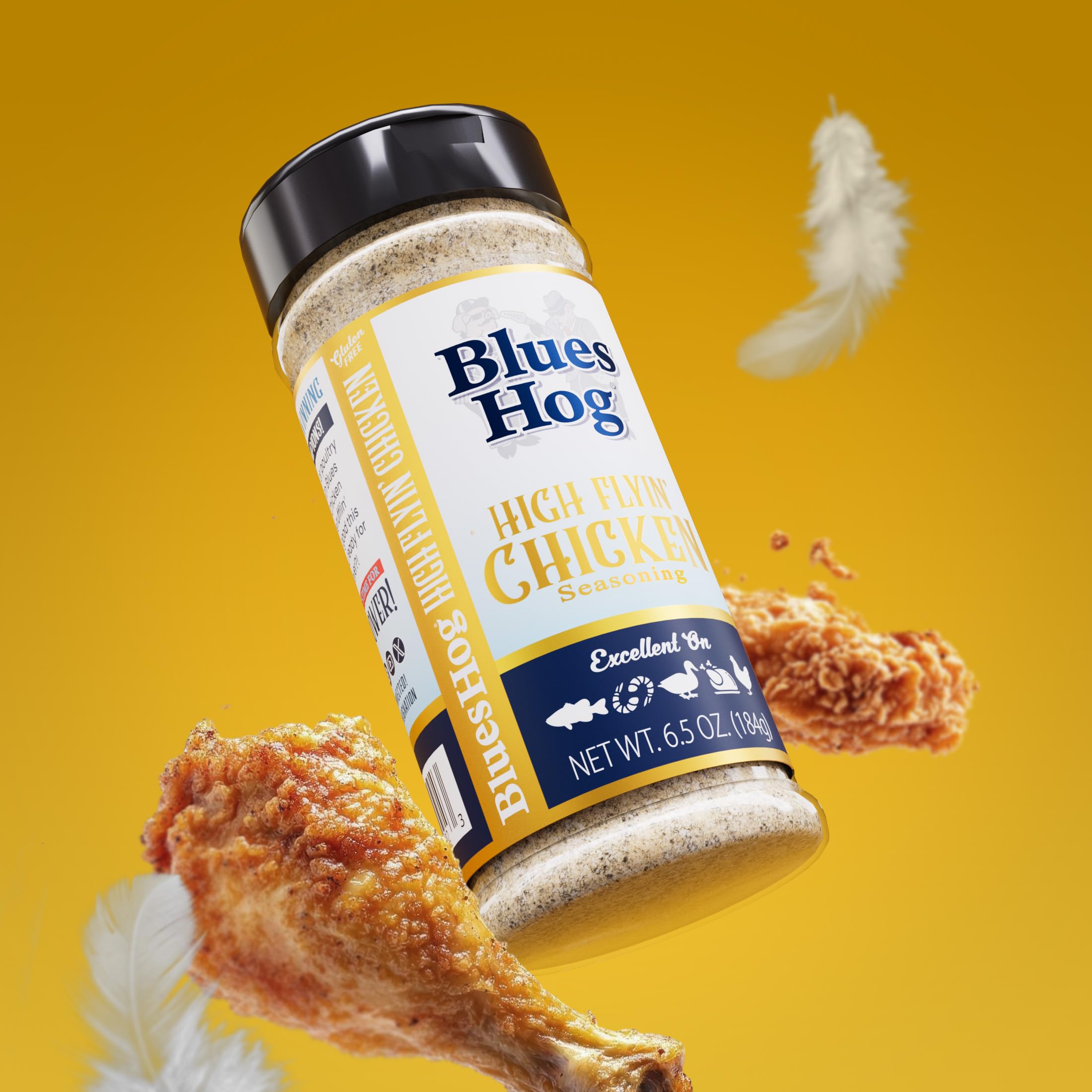 Blues Hog High Flyin' Chicken Seasoning, Knoblauch, Butter, Zitrusgeflügel, natürlich, glutenfrei, hergestellt in den USA, 185 ml