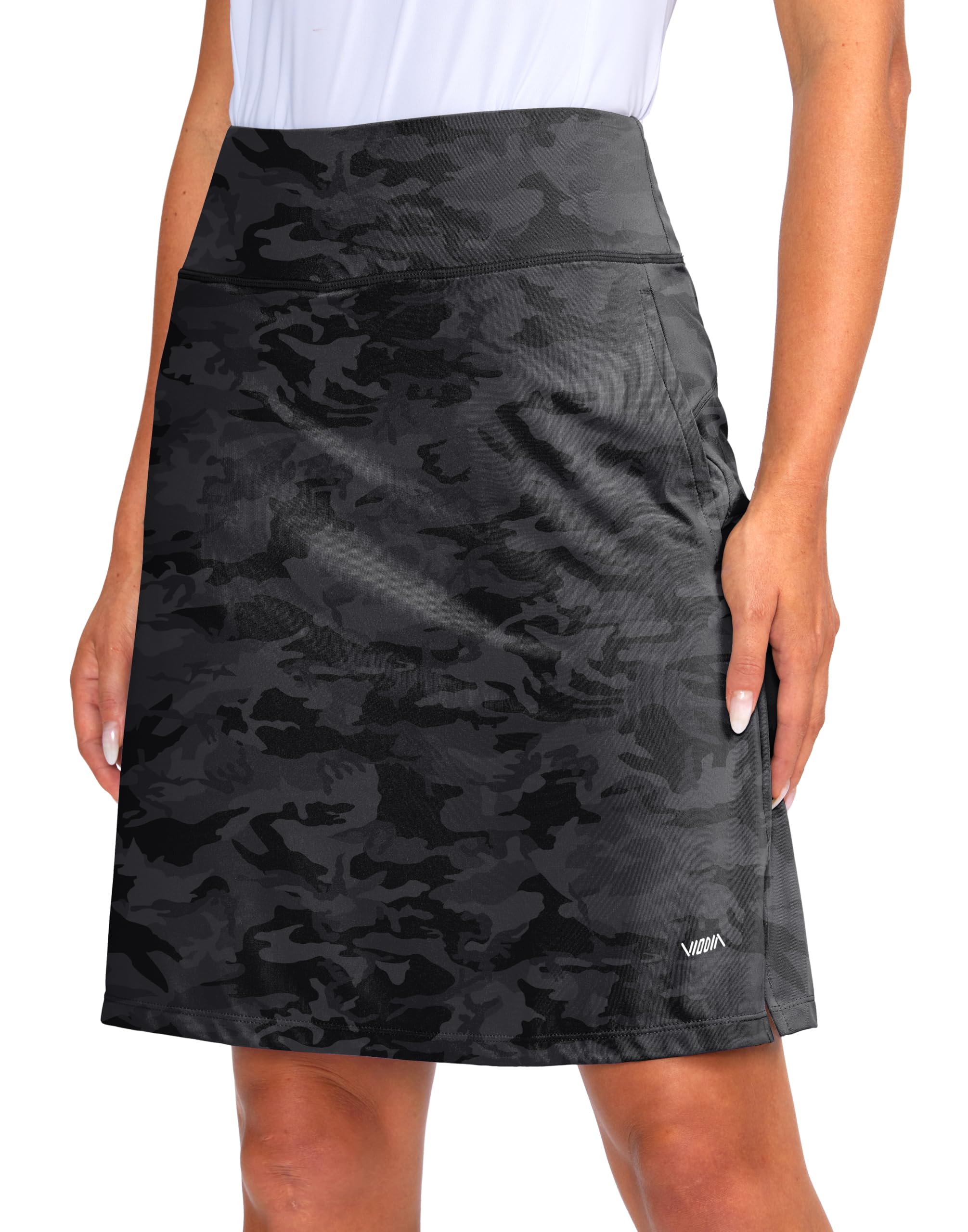 Viodia Damen 50,8 cm knielange Skorts, Röcke, LSF 50+, athletischer Tennisrock, Golfrock für Damen, lässiger Sommerrock