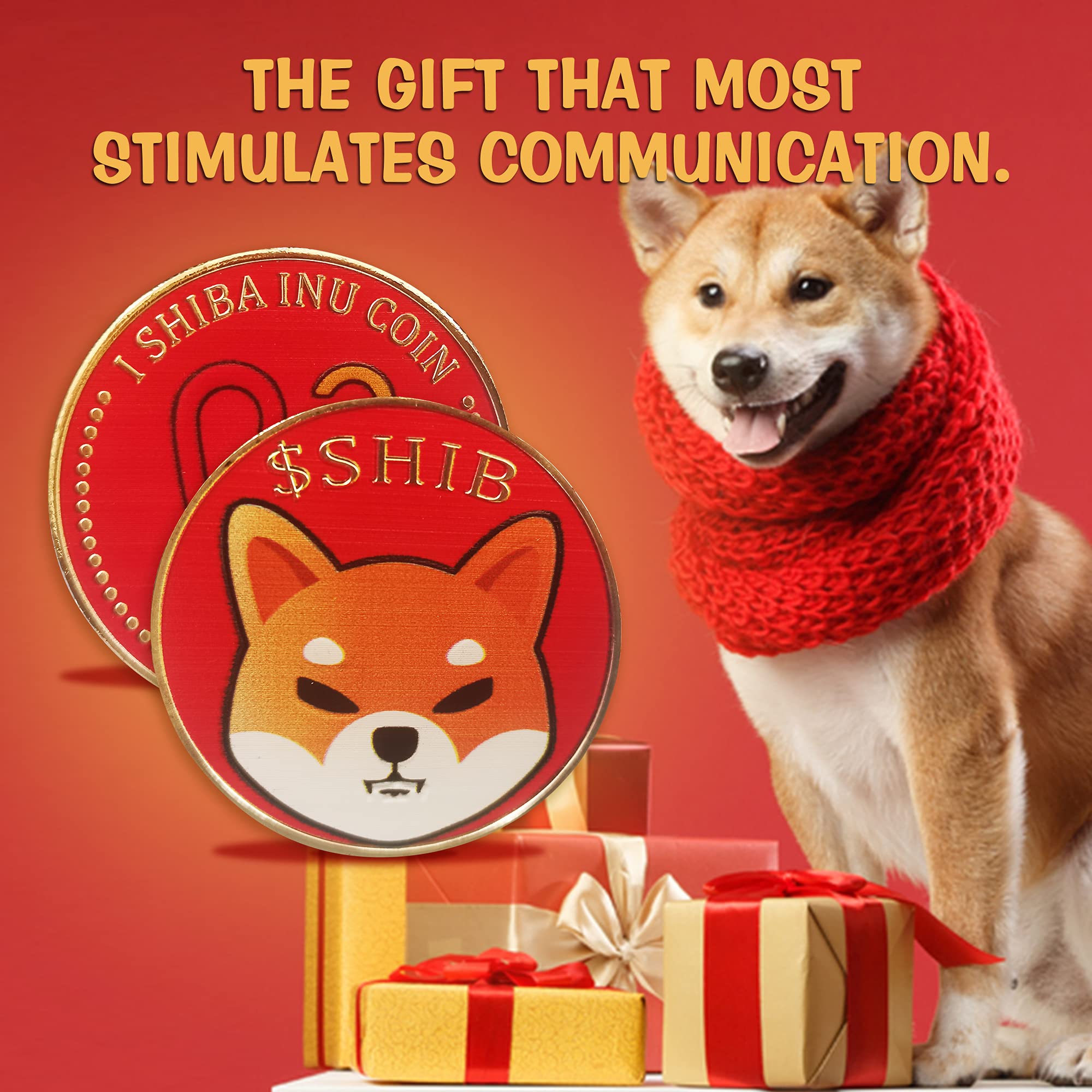 Blockchain Münzen Cosbur Shiba Inu Coin Set - Physische Sammlermünzen In  Gold & Rot Mit Schutzcase Shiba Inu Coin Gold Rot 40mm Krypto Sammlerstück