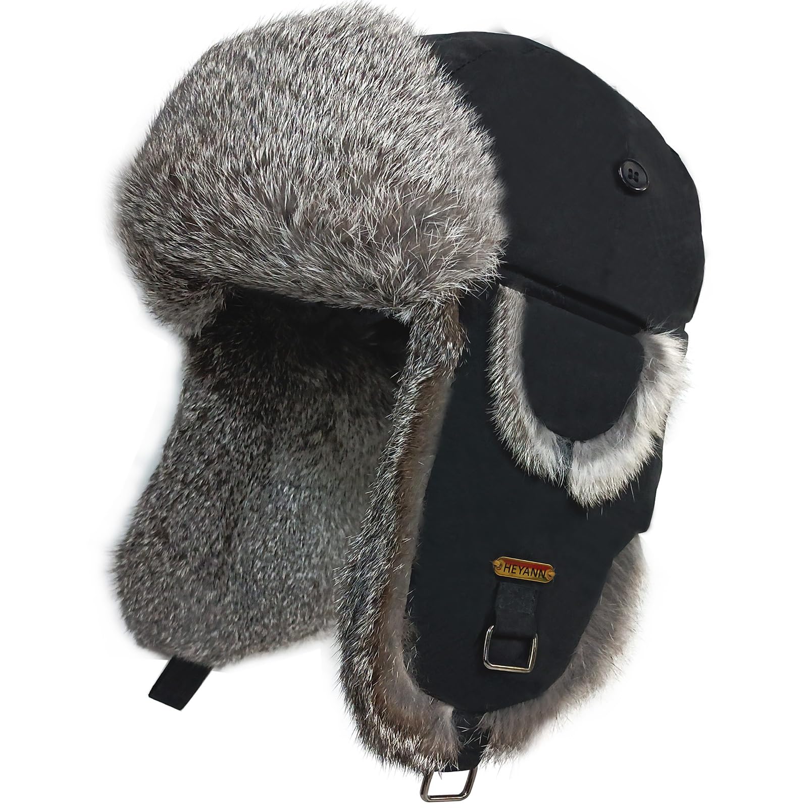 HEYANN Casquette Chapka Homme Bonnet Cache Oreille Homme Hiver Aviateur Sovietique Chapeau Trappeur Fourrure Russe Ushanka Femme Bonnet Homme Hiver