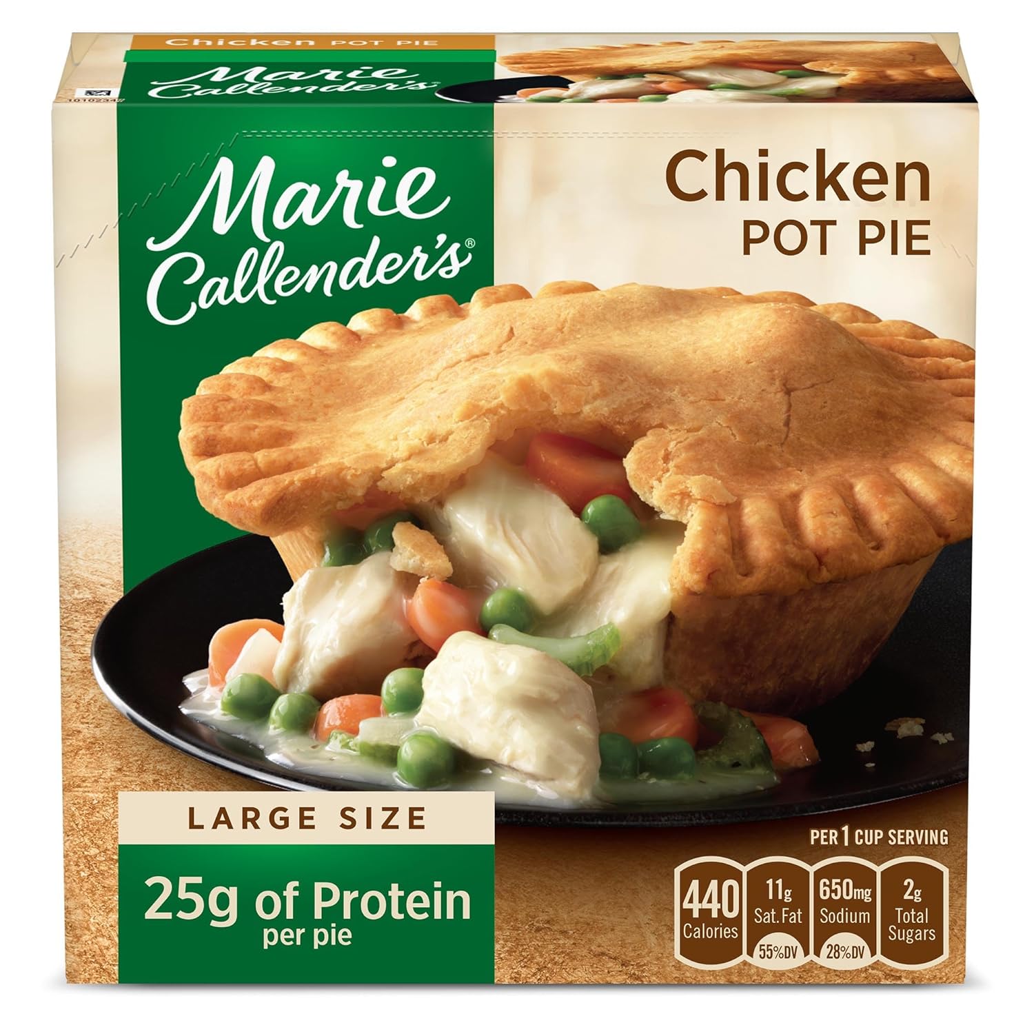 Marie Callender's Chicken Pot Pie 15 oz - Frozen White Meat Chicken with Flaky Crust, Microwave or Oven Ready Comfort Food
