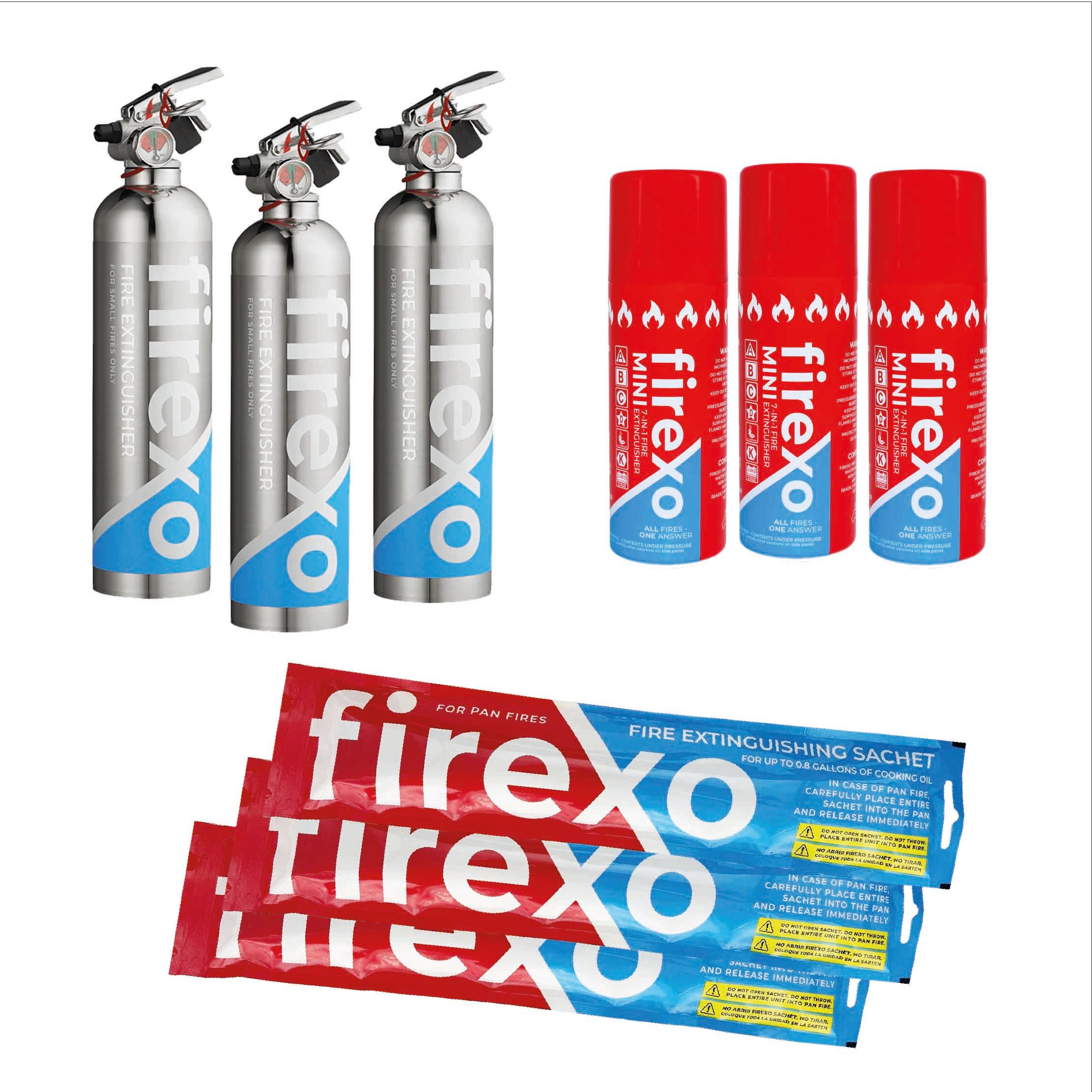FirexoMultipurpose All in One Fire Extinguisher Big Triple Pack