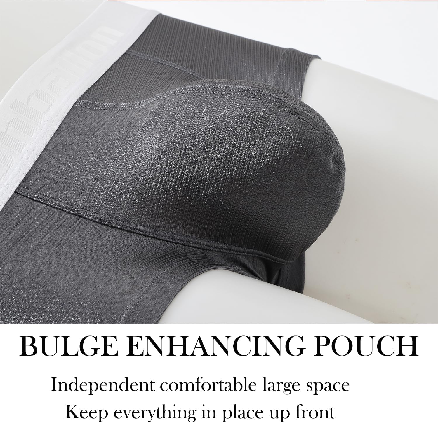 ZONBAILON Mens Sexy Ice Silk Boxer Briefs Underwear Low Rise Bulge Enhancing Pouch Trunks Pack M L XL 2XL 3XL