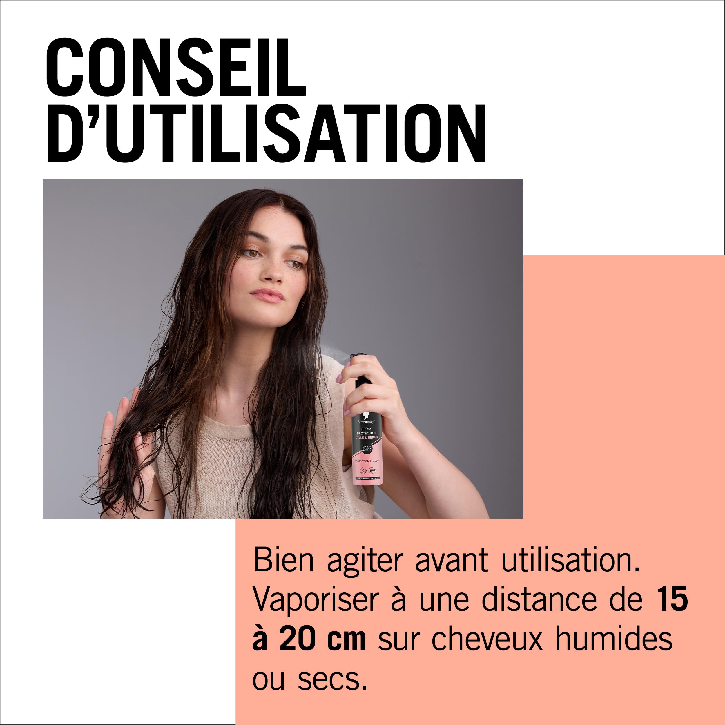SCHWARZKOPF, Ochrona w sprayu 230°C, stylizacja i naprawa, ochrona cieplna, formuła olejowa z pestek moreli, wegańska, stylizacja i pielęgnacja, włosy wrażliwe na ciepło, rozdwajane końcówki, 150ml