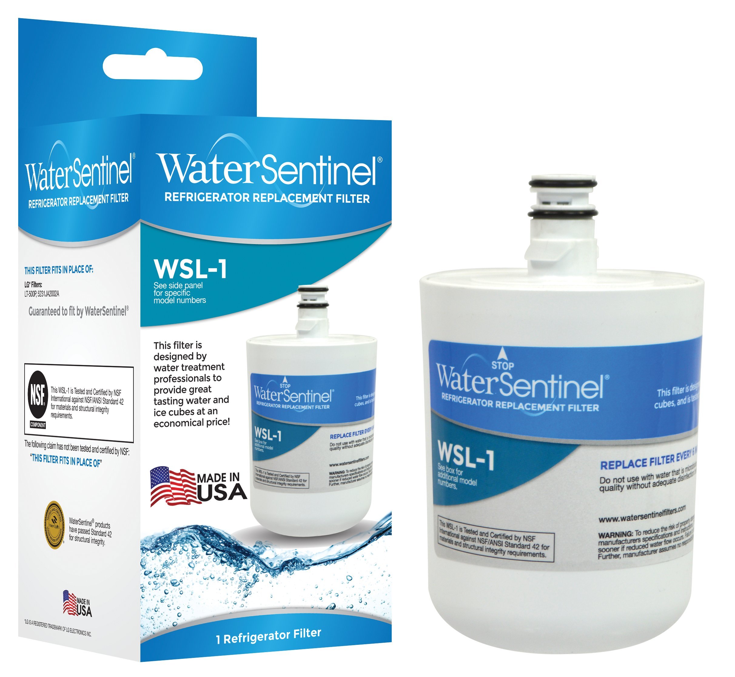 Water Sentinel WSL-1 Filtro de repuesto, paquete de 3