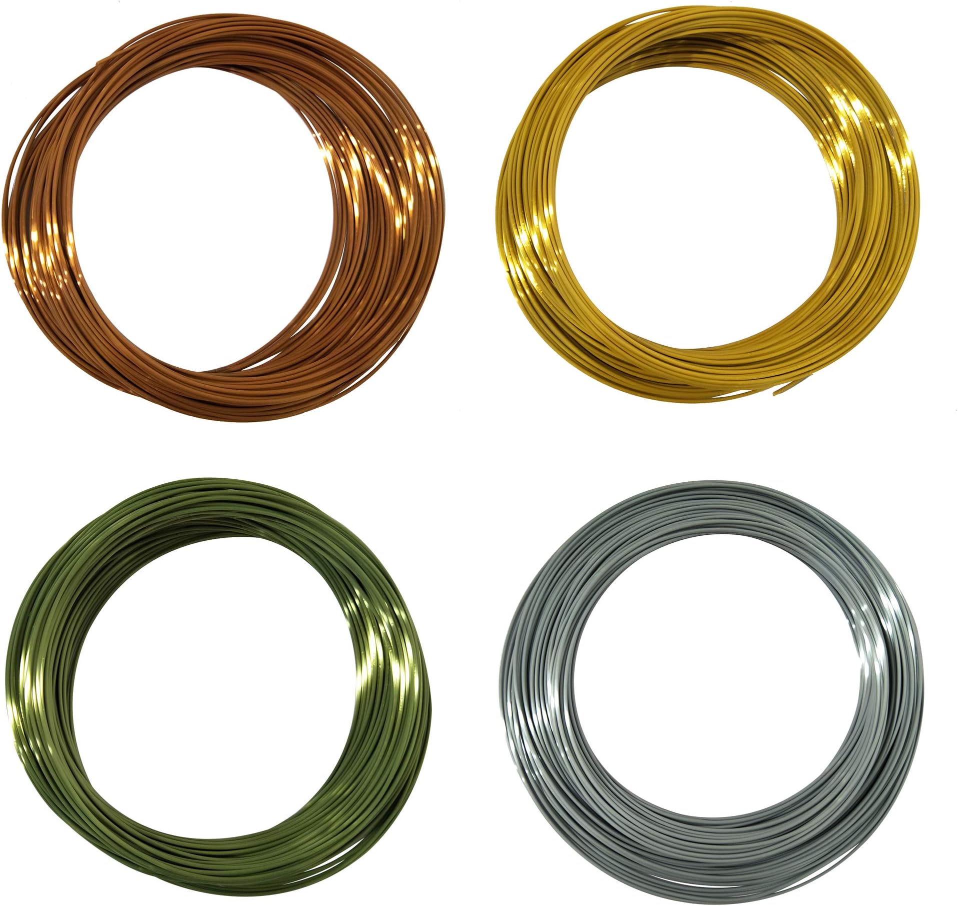 Kehuashina Silk PLA Filament Sample for 3D Printers and Pens (1.75mm Diameter Filament) 4pcs 400g / 120m(total) Silk Gold Silver Bronze Copper Available