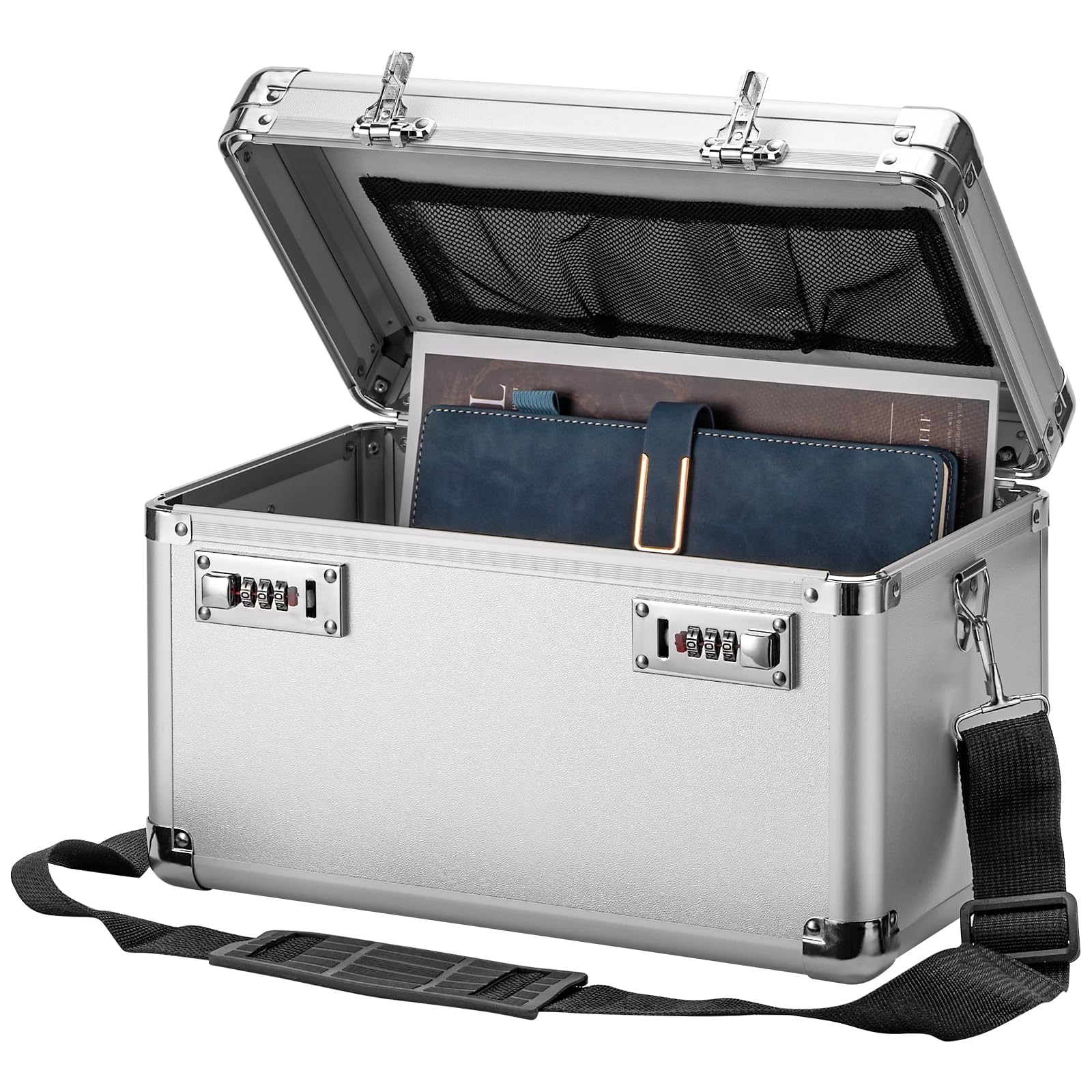 LOCKCURX Large Lock Box - Security Combination Lock Box, Locking Storage Case for Personal Items and Medicine, Childproof Lockable Lockbox for Home/