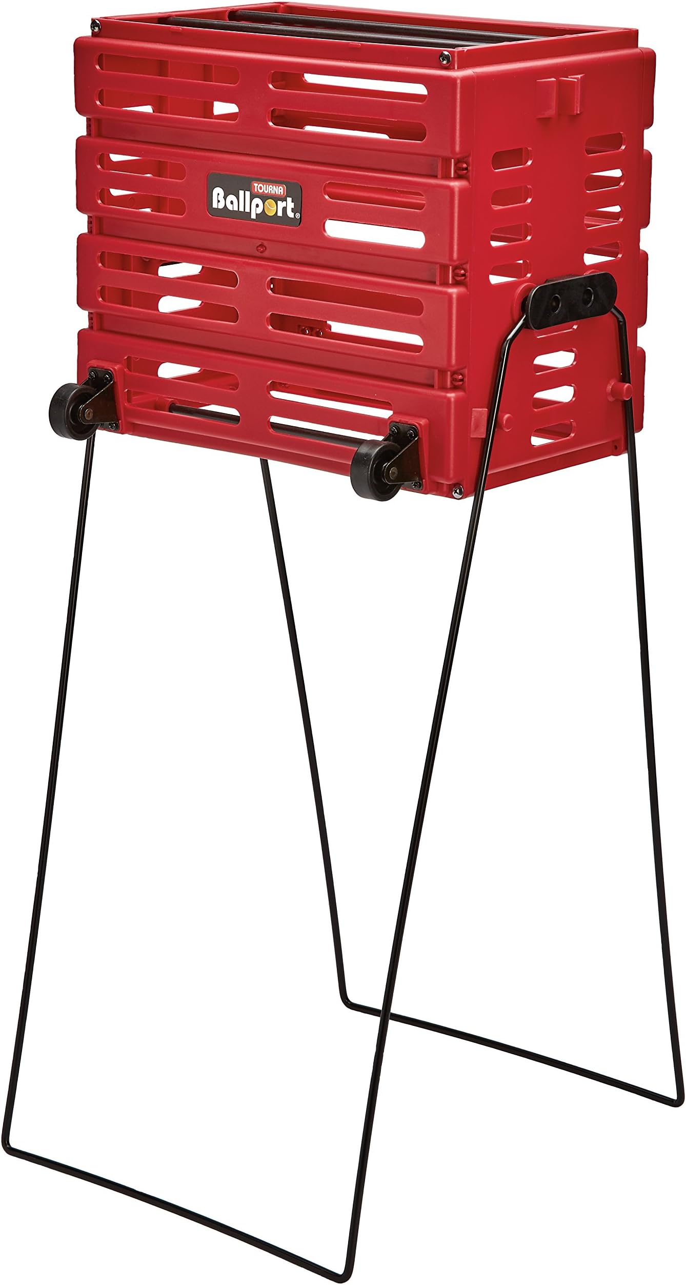TournaBallport Deluxe Tennis Ball Hopper with Wheels - Holds 80 Balls