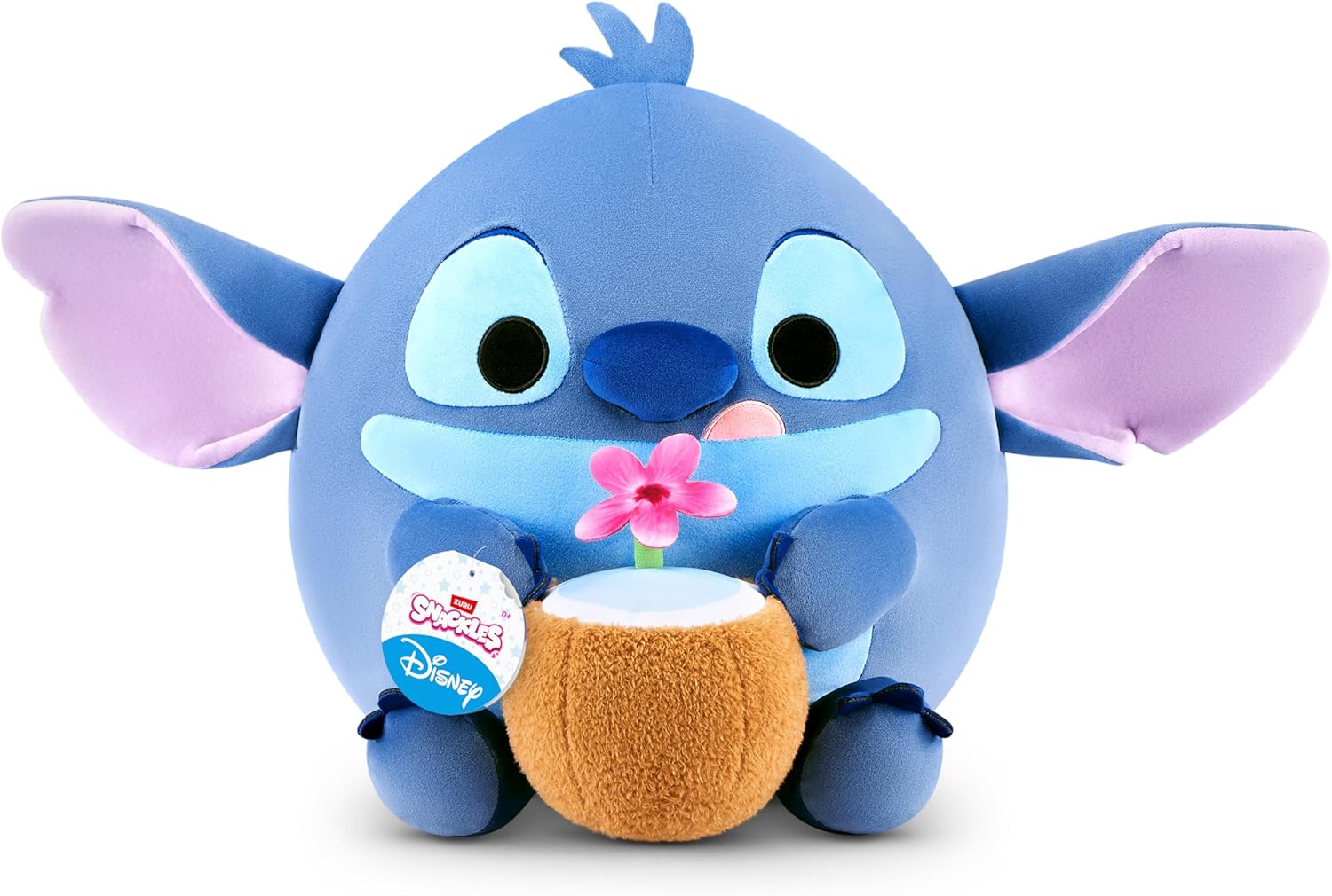 Snackles Disney 14-inch Plush (Stitch) by ZURU, Plush with Snack Accessory