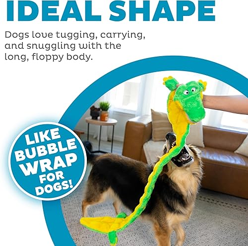 Miniatura 3 de Outward Hound Juguete de peluche Squeaker Matz Gator para perro, XXL