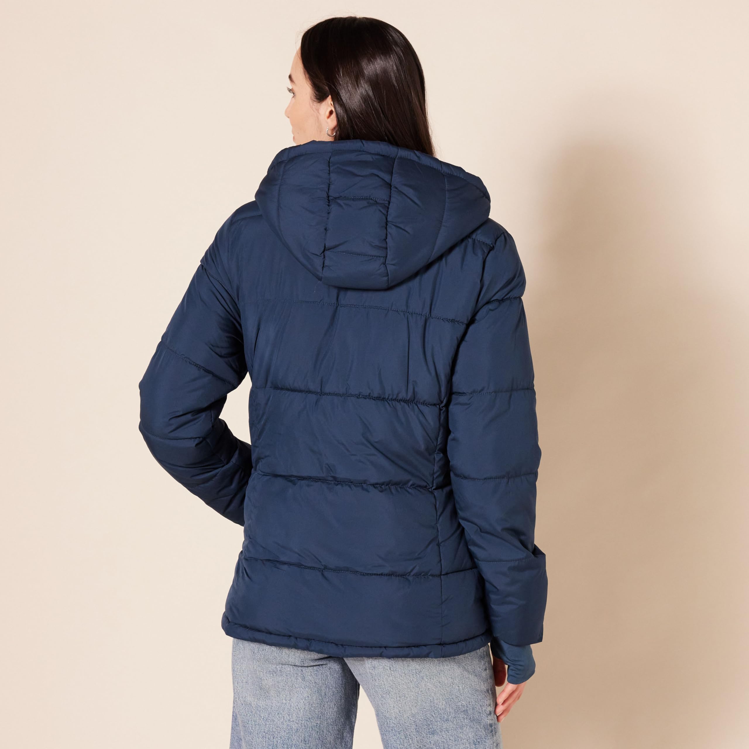 Amazon Essentials Piumino con Cappuccio a Maniche Lunghe Pesante (Taglie Forti Disponibili) Donna