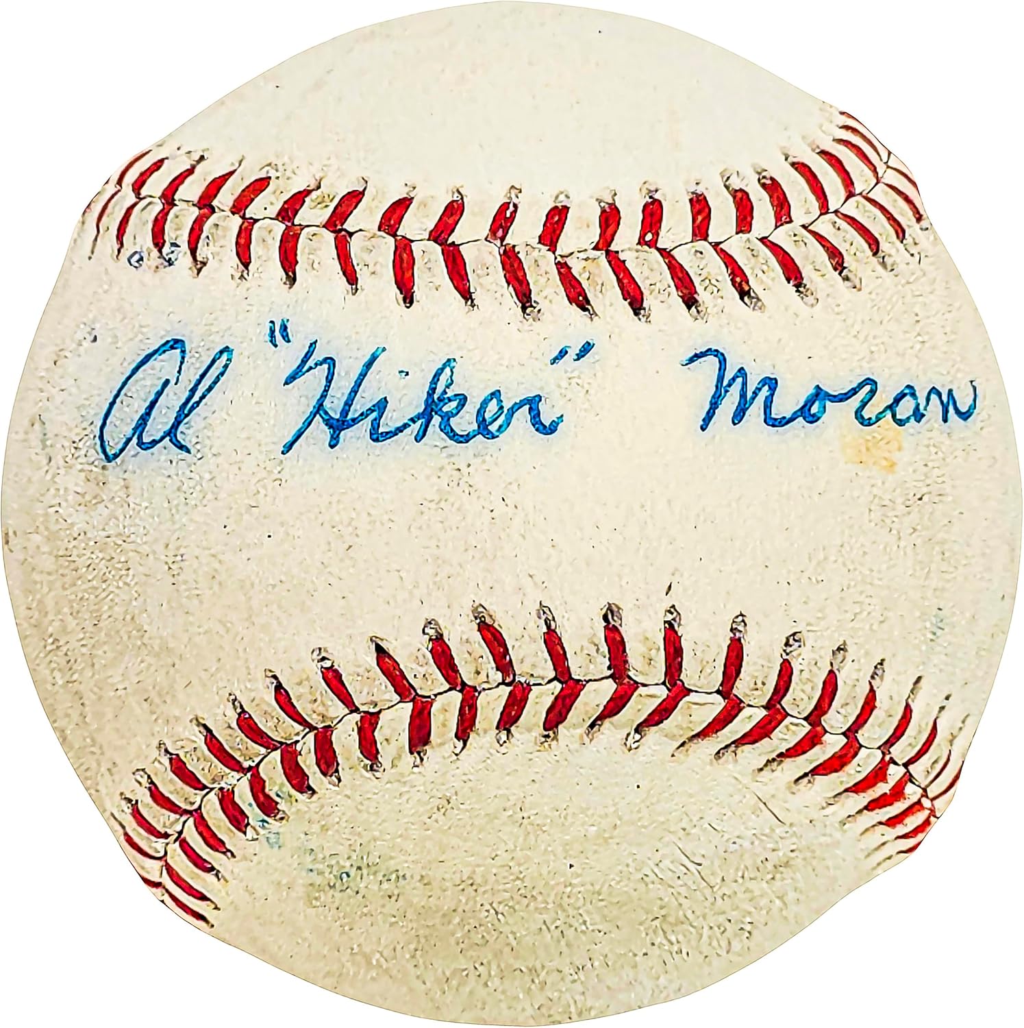 Al "Hiker" Moran Autographed Official Wilson Baseball Vintage Signature Beckett BAS QR #BH039007