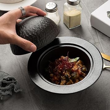Creative Planet Galaxy Bowl, Imitation Volcanic Stone Ball Plate, Round Planet Ceramic Bowl, Creative Moon Tableware for Kitchen Party Dining(White)