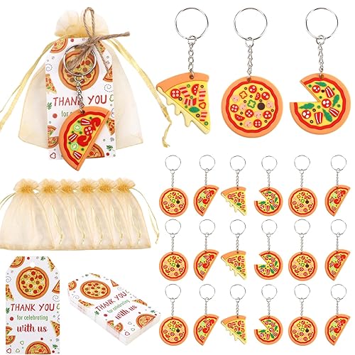 Serencatcher Pizza Party Decorations, 24 Sets Pizza Party Favors Thank