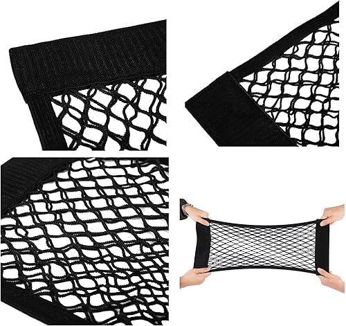 Vista 11 de Universal Mesh Cargo Net Storage Net Wall Sticker Organizer Pouch Bag Storage Mesh Net for Car Trunk Storage Add On Organizers for Car Truck