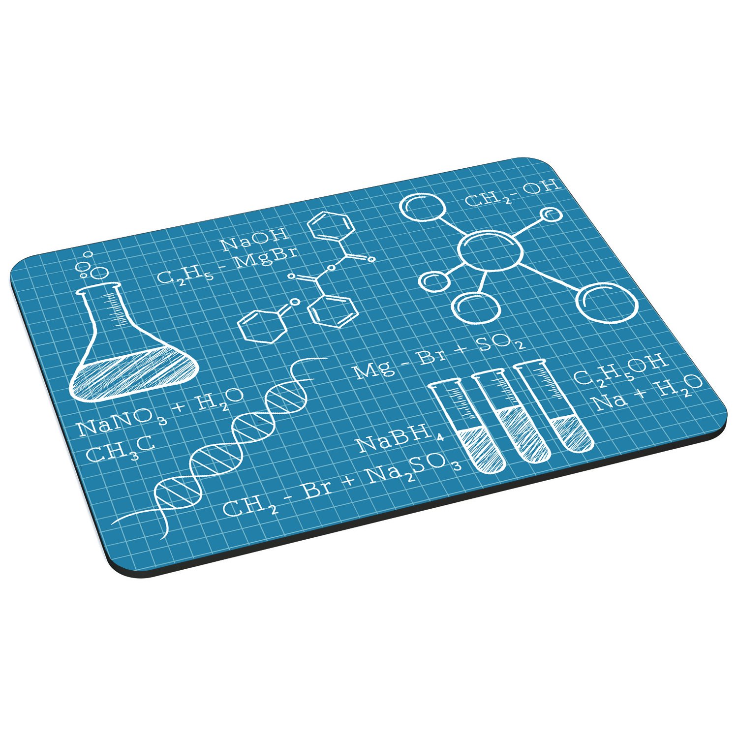 PEDEA Gaming und Office Mauspad - 220 x 180 mm - mit vernähten Rändern und rutschfester Unterseite, chemical elements