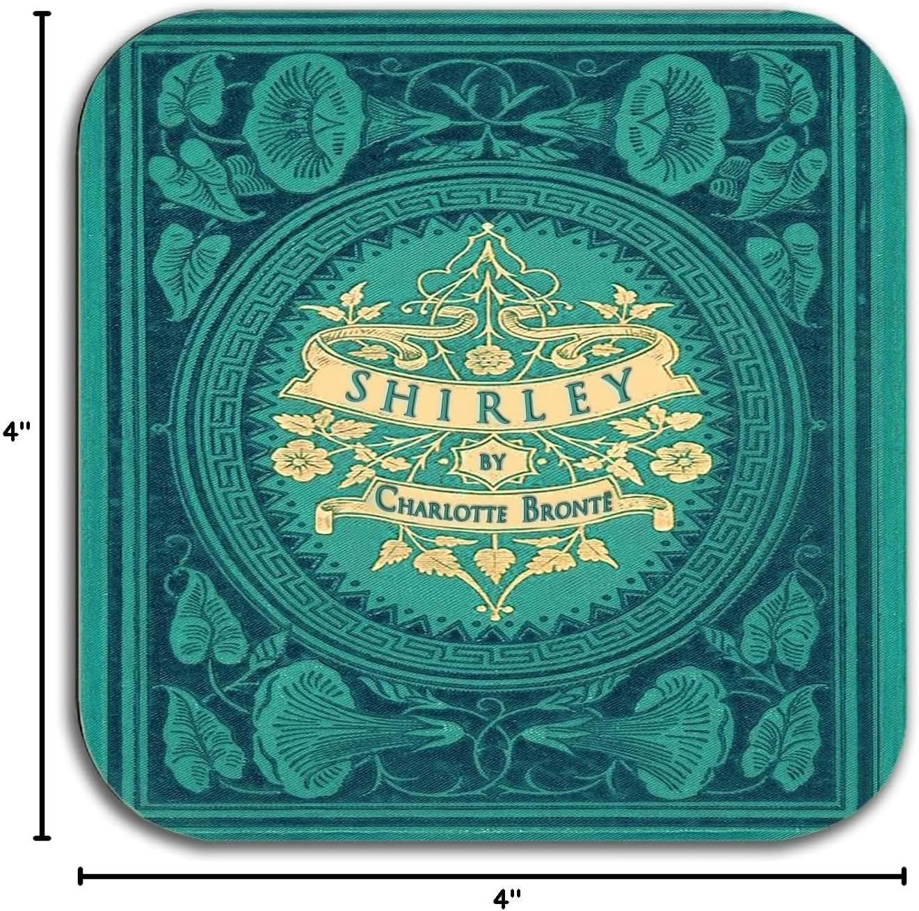 Bronte Sisters Literary Coasters, 6-Piece Set Featuring Classic Book Covers. Jane Eyre, Villette, Wuthering Heights, The Tenant of Wildfell Hall, Shirley, Agnes Grey. - Image 9