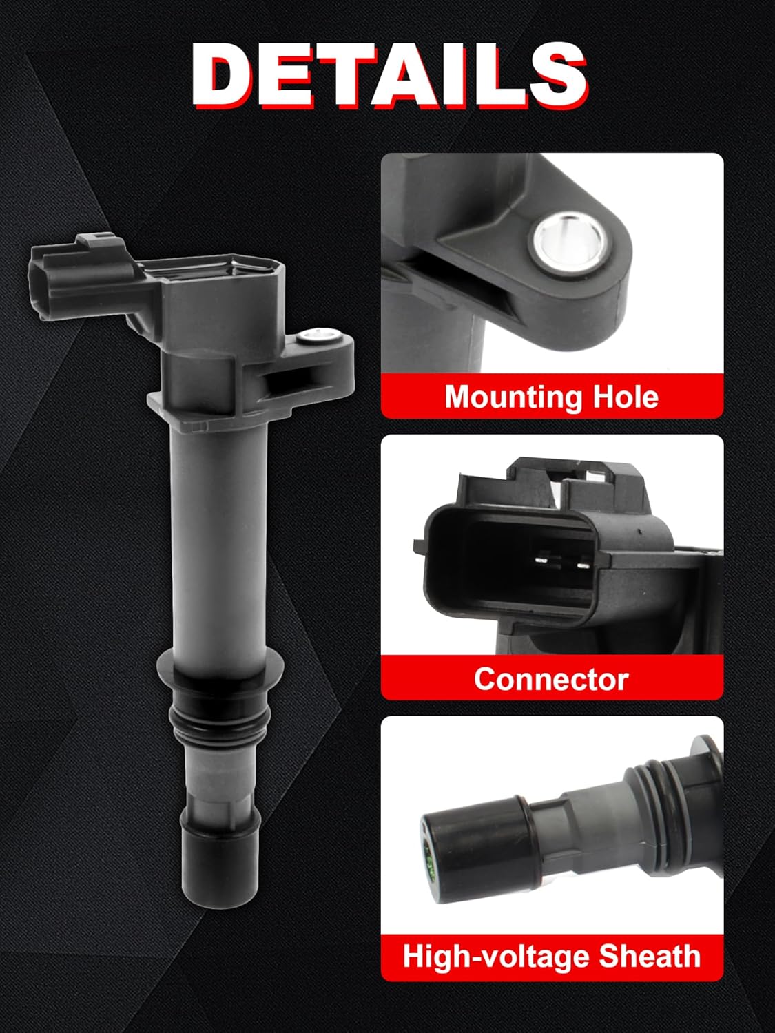 Ignition Coil Pack with Spark Plug UF270 Compatible With Ram 1500 Dakota Durango Grand Cherokee 4.7L V8 1999-2007, Set of 8