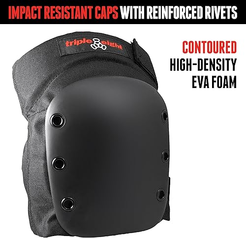 Miniatura 2 de Triple Eight Rodilleras Street para Skateboarding y Roller Derby con correas ajustables (1 par)