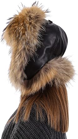 قبعة فرو الثعلب الحقيقية للجنسين 100% S-XL Premium Aviator Russian Ushanka Trapper قبعة جلدية أصلية شتوية طبيعية