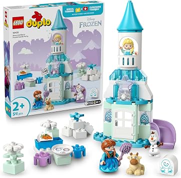 LEGO DUPLO® │ Disney Anna and Elsa's Frozen Castle Party 10455 – Imaginative Creative Toy Making Set for Disney Fan Kids Ages 2 and Over, Birthday Gift (54 Pieces)