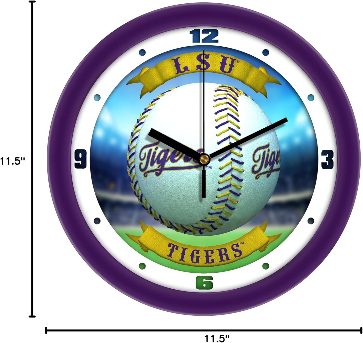 SunTime LSU Tigers - Home Run Wall Clock