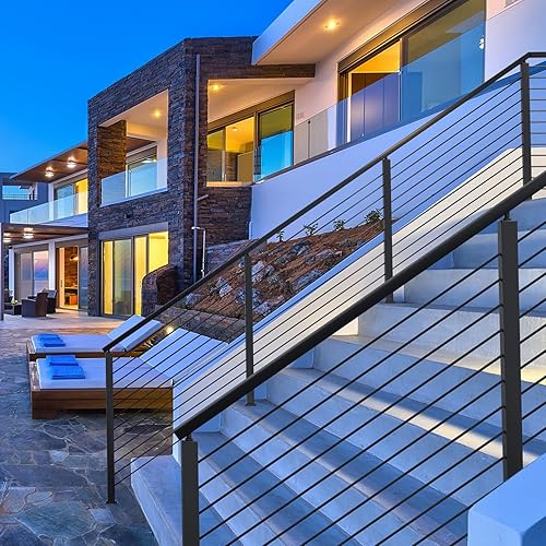 Miniatura 36 de VEVOR Poste de riel de cable, 36 x 1.5 x 1.5 pulgadas, poste de escalera de nivel para escalera, poste de barandilla de acero inoxidable, acabado