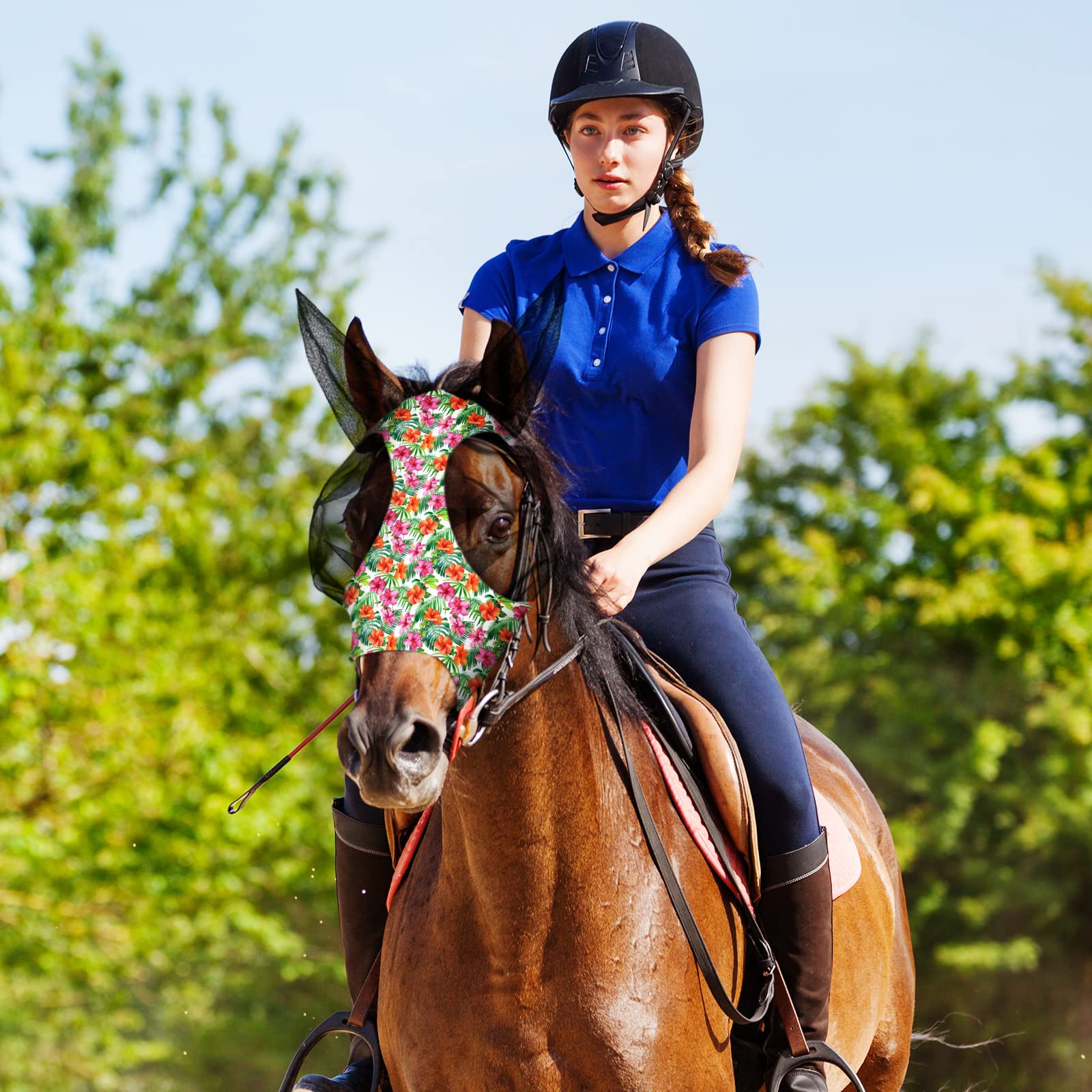 Masque anti mouche cheval, franges Premium, Waldhausen, Le Paturon