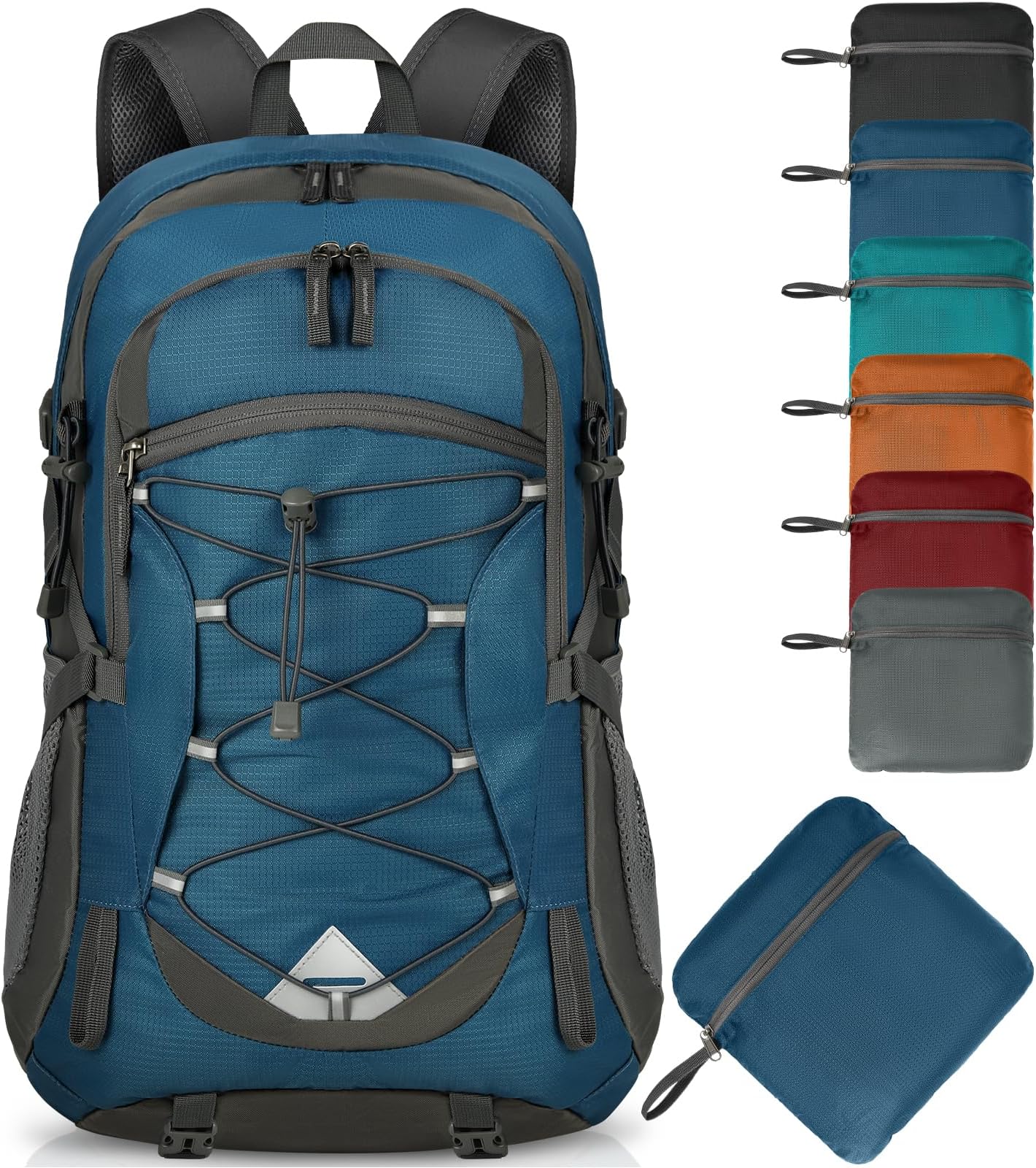 IGOLUMONLightweight Hiking Backpack 40L Packable Hiking Daypack for Men Women Waterproof Camping Backpack, Blue, 40L, Lightweight Hiking Backpack,camping Backpack,hiking Daypack