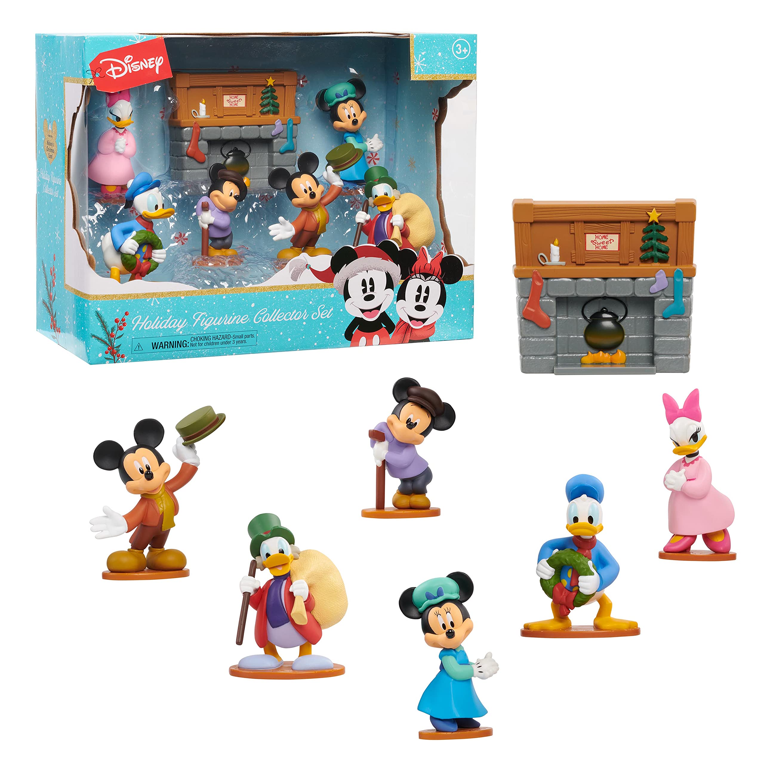 Just Play Disney Holiday Figurine Collector Set 7 Piece Set From 