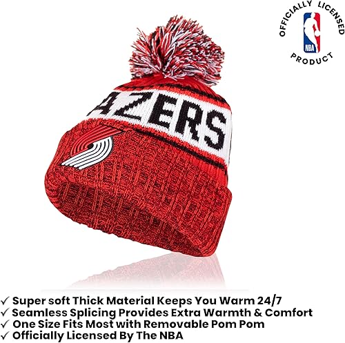 Miniatura 2 de Ultra Game NBA - Gorro de invierno súper suave para niños y niñas, con guantes de pantalla táctil extra cálidos