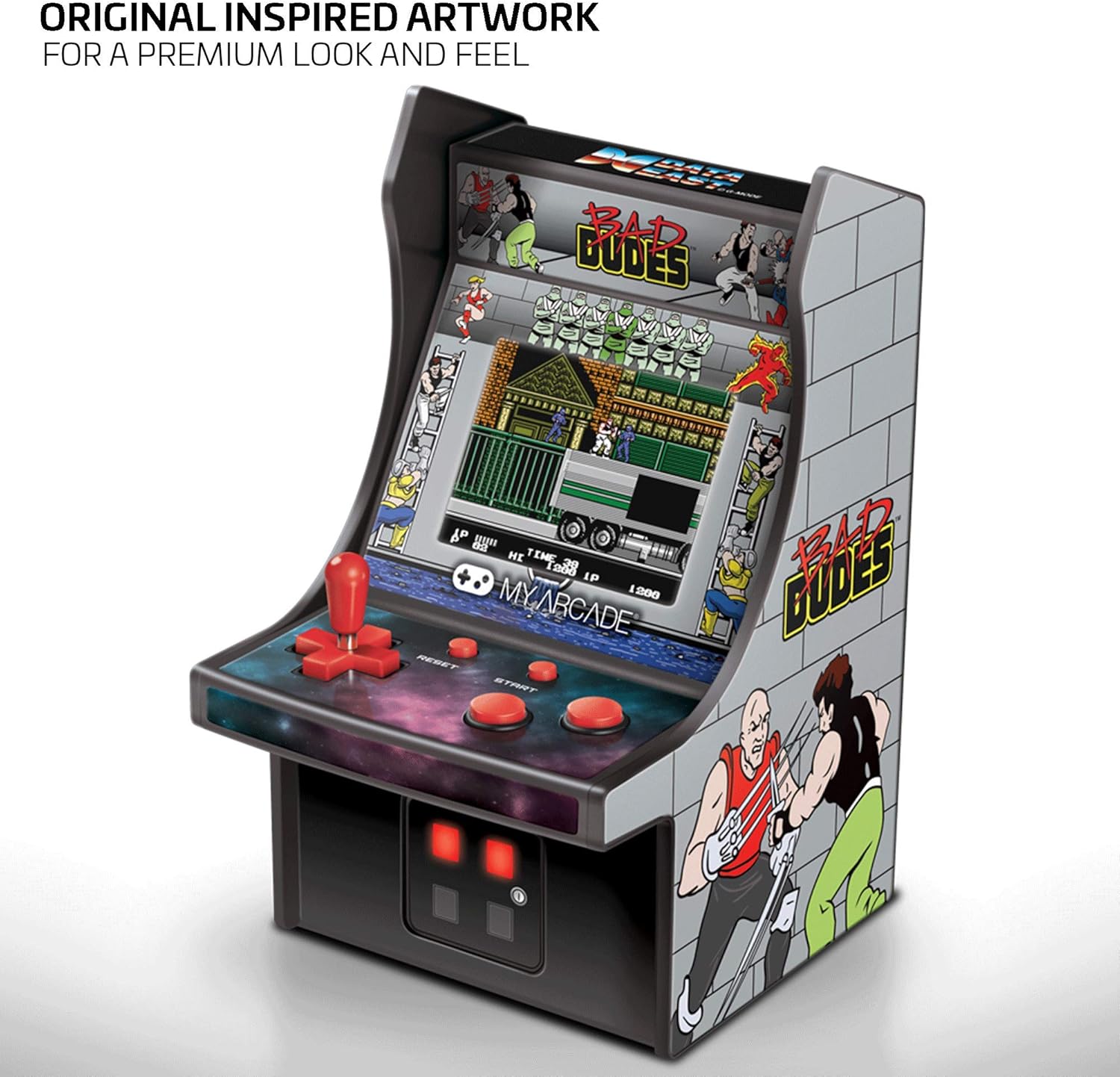 My Arcade Bad Dudes Micro Player - 6.75 Inch Mini Retro Arcade Machine Cabinet - Licensed Collectible