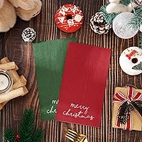 Vista 3 de Whaline Servilletas de Invitados de Navidad Rojo Verde Feliz Navidad Servilletas de Papel Desechables Servilleta de Mano para Invitados Navideña