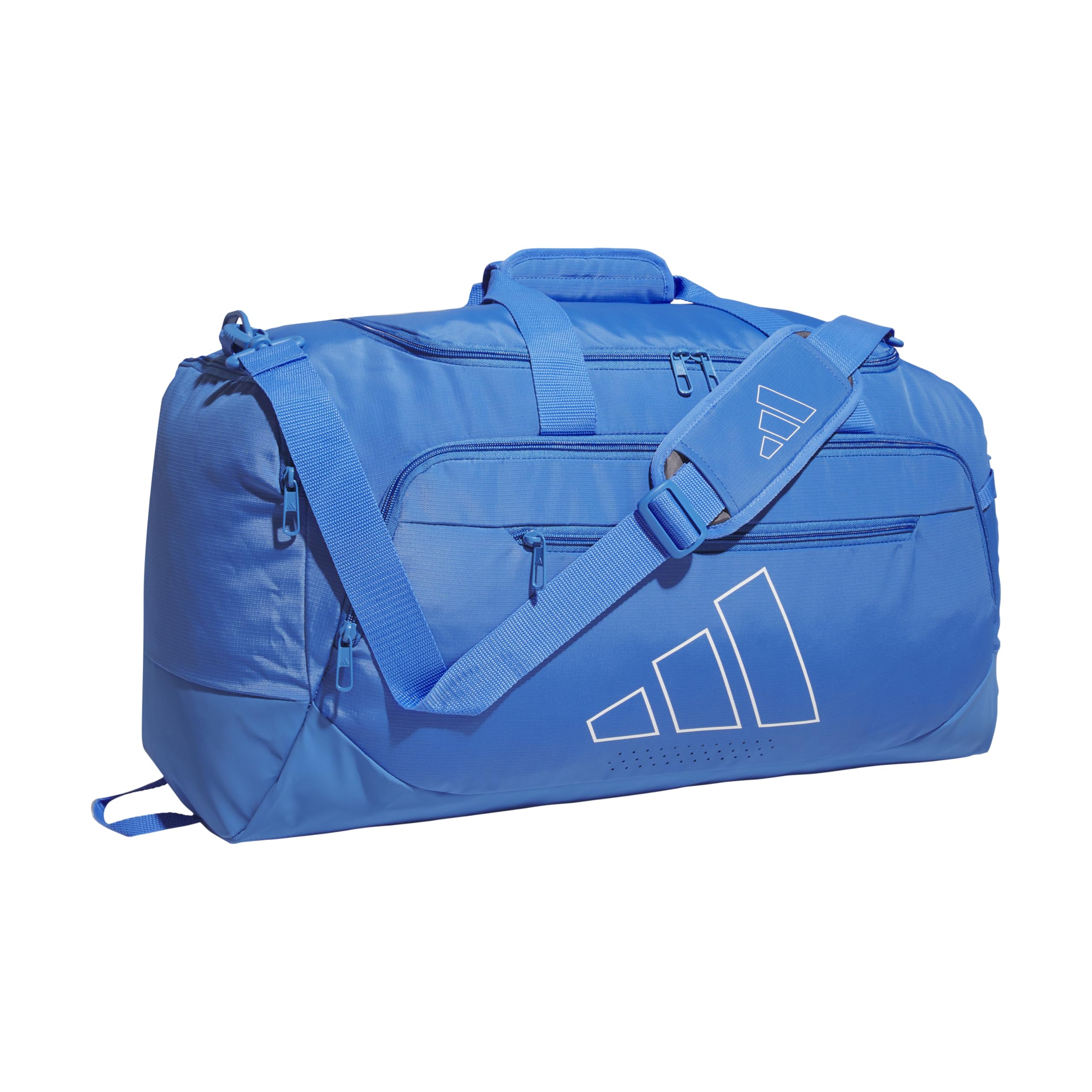 adidas Defender Duffel Bag, Ray Blue/White, OSFA