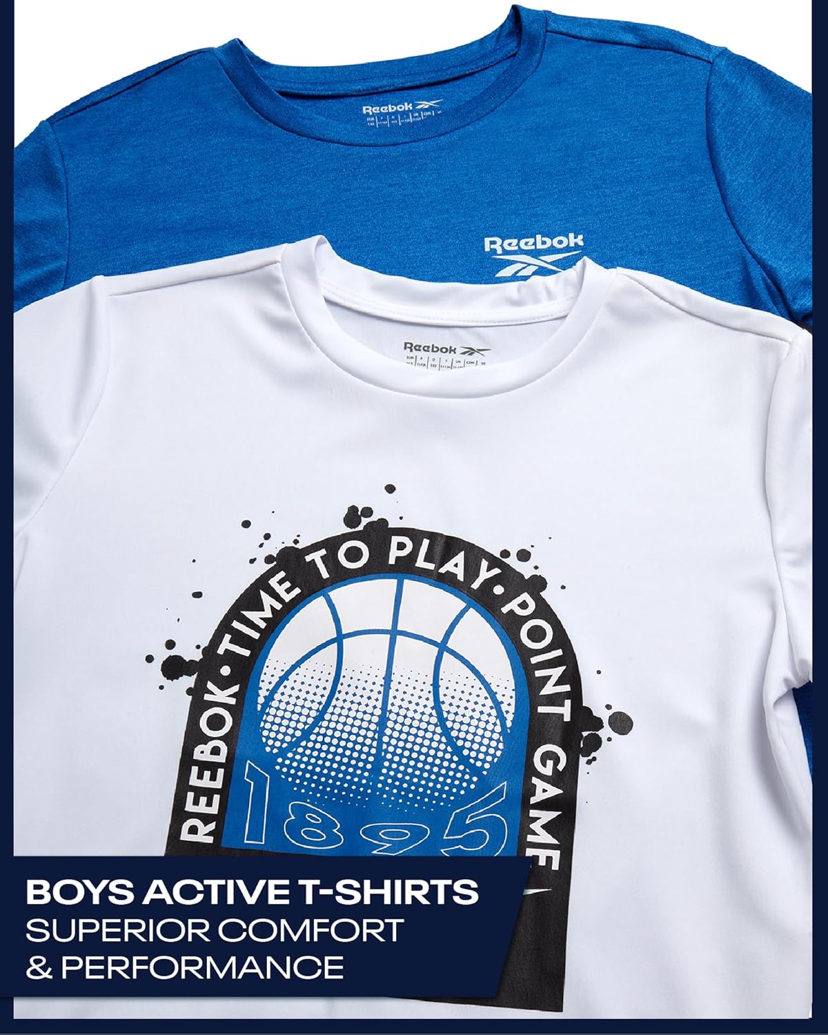 Reebok Boys Shirts - 2 Pack Active Performance Dry Fit T Shirts for Boys - Athletic Training Tops for Kids (8-20) - Image 2