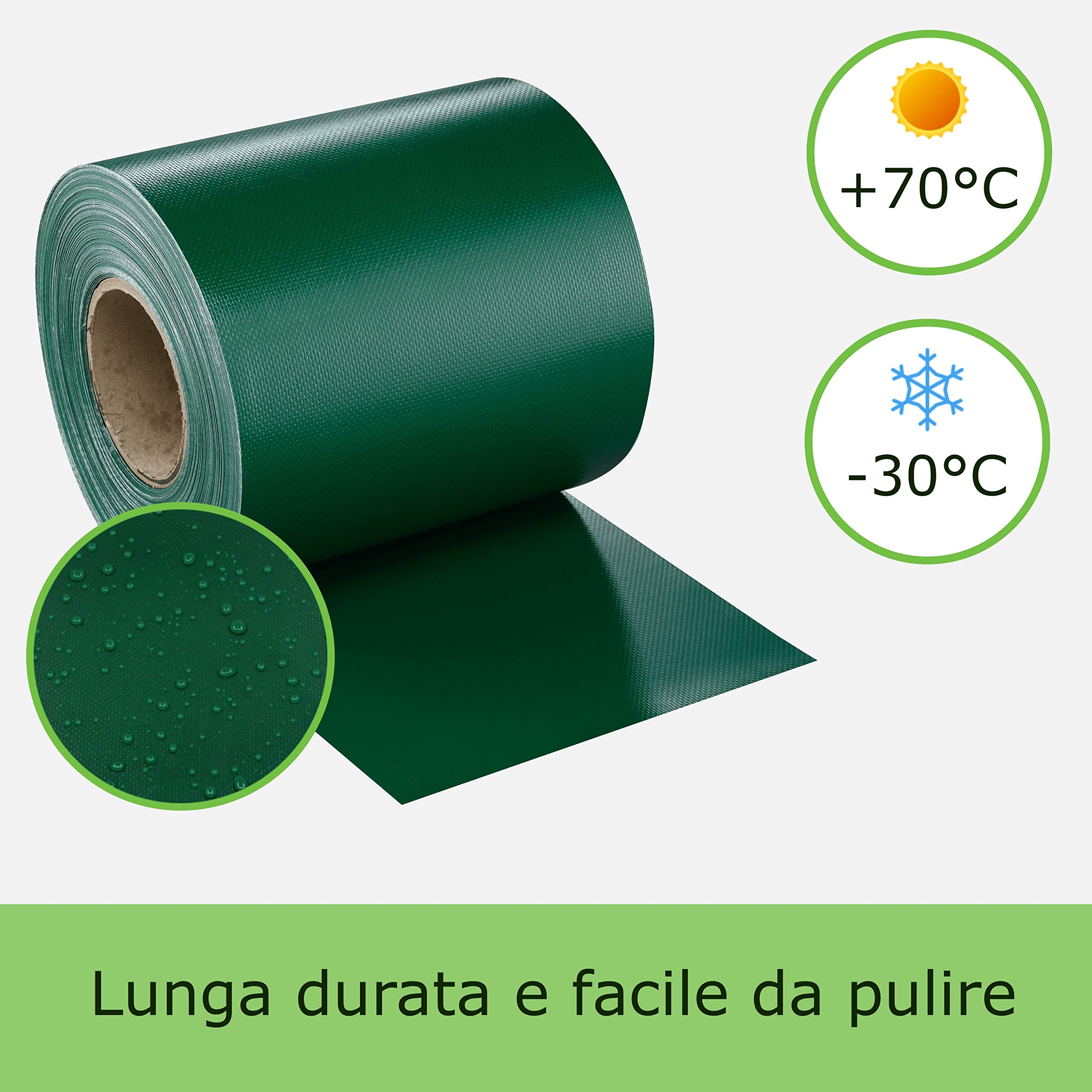 Workinghouse Telo Frangivista in PVC per Rete a Doppia Sbarra - 650g/m² 35m x 19cm - Schermo per la privacy della recinzione, Foglio di recinzione, Recinzione da giardino