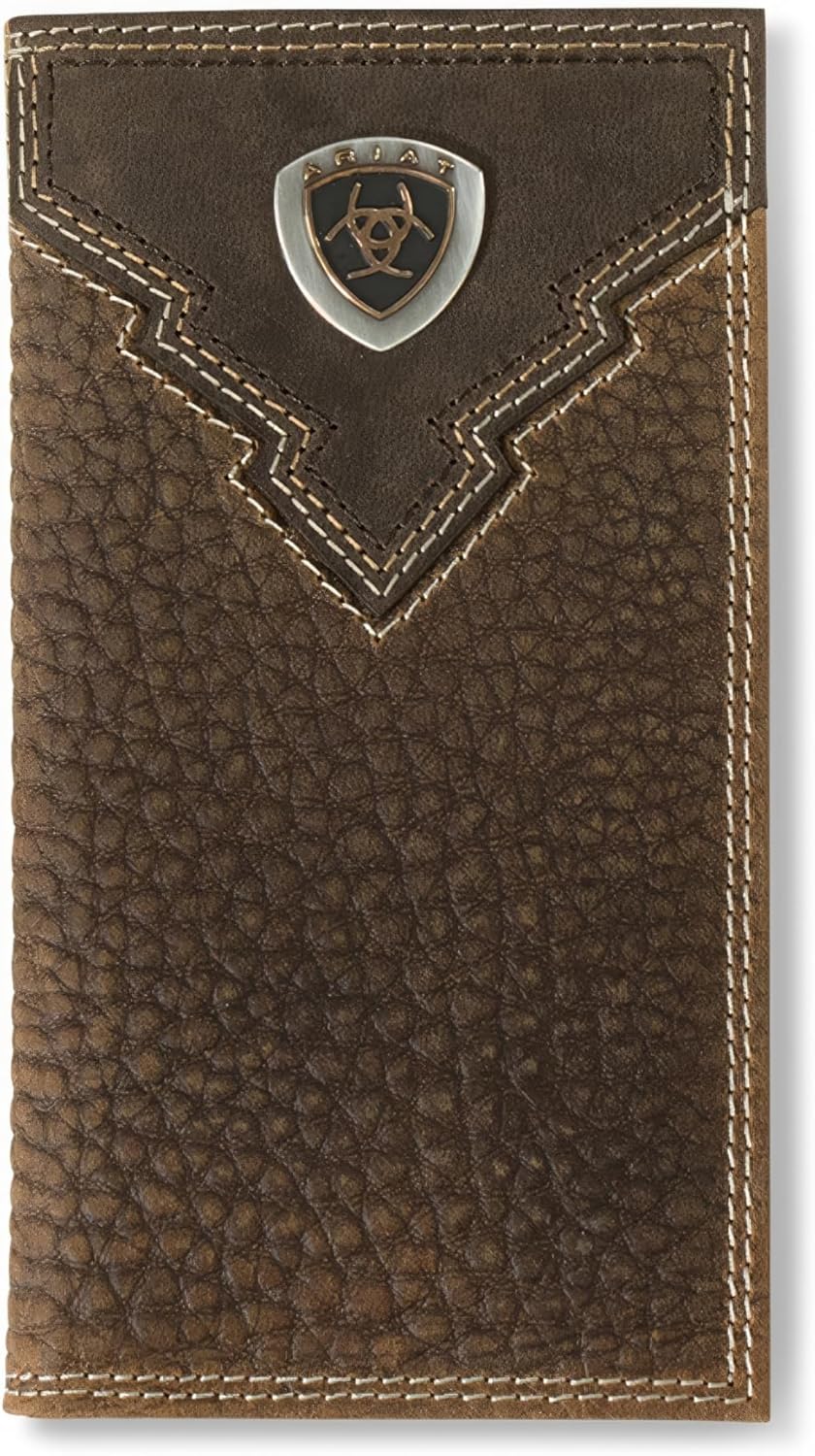 ARIAT Overlay Shield Rodeo Wallet, Brown