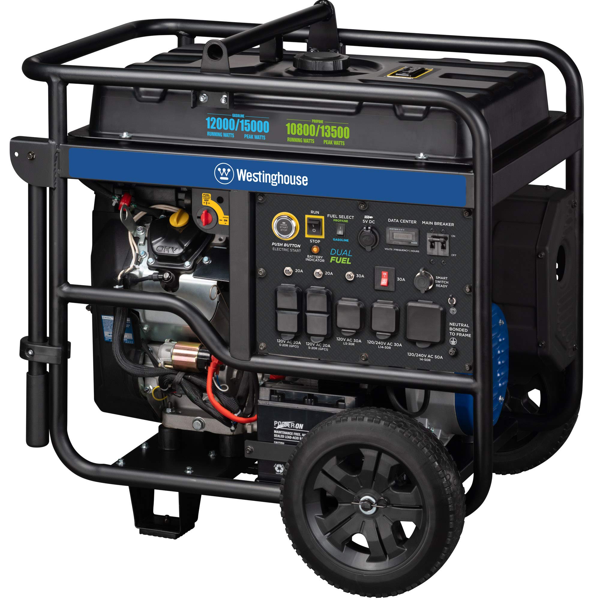 Buy Westinghouse WGen12000DF Dual Fuel Home Backup Portable Generator