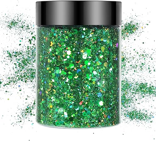 Miniatura 7 de LightStone - Brillantina gruesa holográfica de 2.82 onzas, 4 tamaños de purpurina brillante, purpurina a granel para manualidades, resina, pintura,