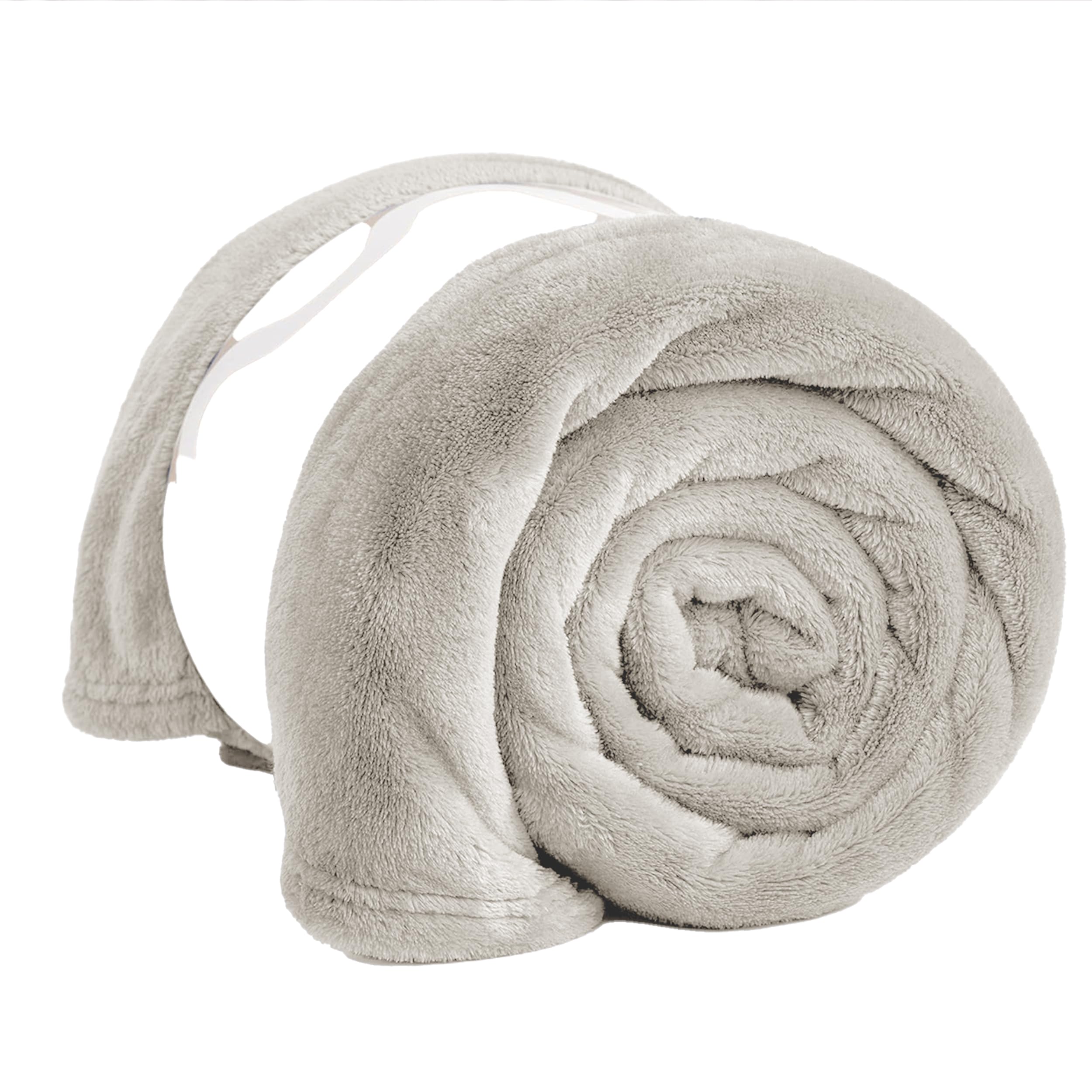 PRIME LINENS Fleece Blanket Reversible Throw for Sofa - Faux Fur Bed Blanket Lightweight Cozy Throw for All Seasons, Perfect for Bed Couch Camping & Travel (Mink, 200 x 240 Cm) โ image 1