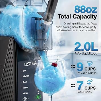 Slushie Machine-88oz Slushy Machine for Home, Frozen Drink Maker, No Ice Needed, One-Touch Slush Machine with 6 Preset Programs Self-Clean Function for Margarita, Smoothie, Milkshake, Frozen Cocktails