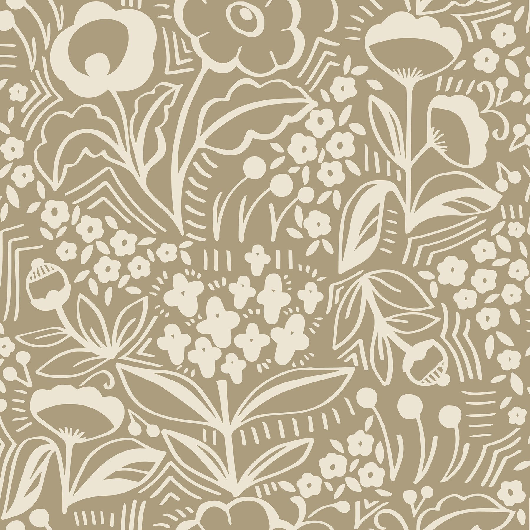 NuWallpaper x Megan Carter Jeani Light Brown Peel and Stick Wallpaper, MCS6403